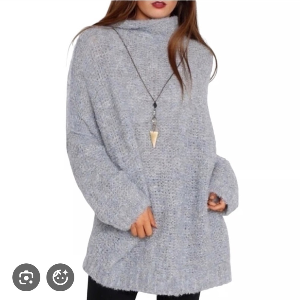 Free People She's all that alpaca sweater funnel neck